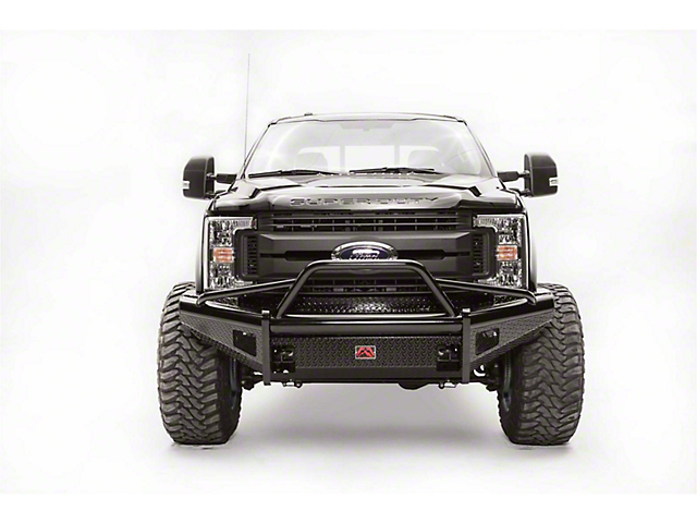 Fab Fours Black Steel Ranch Front Bumper with Pre-Runner Guard; Matte Black (17-22 F-250 Super Duty)