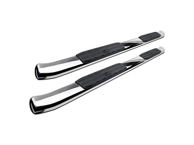 4X Series 4-Inch Oval Side Step Bars; All Stainless Steel (17-22 F-350 Super Duty SuperCrew)