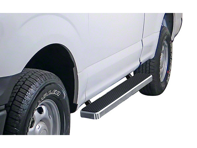 5-Inch iStep Running Boards; Hairline Silver (17-22 F-350 Super Duty Regular Cab)