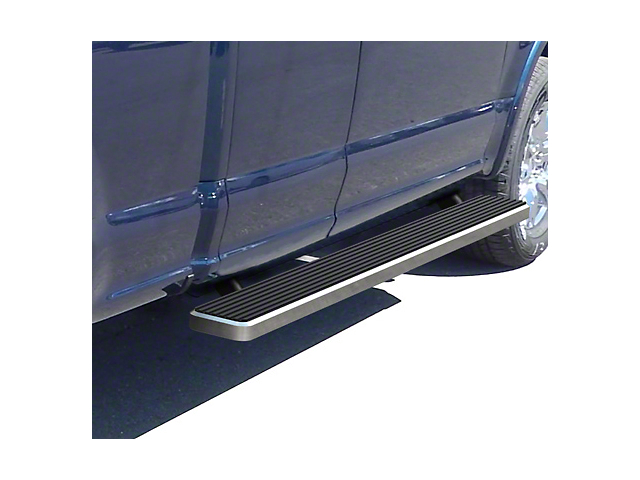 6-Inch iStep Running Boards; Hairline Silver (17-22 F-350 Super Duty SuperCab)