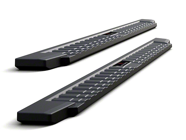 T-Style Running Boards; Black (17-22 F-350 Super Duty SuperCab)