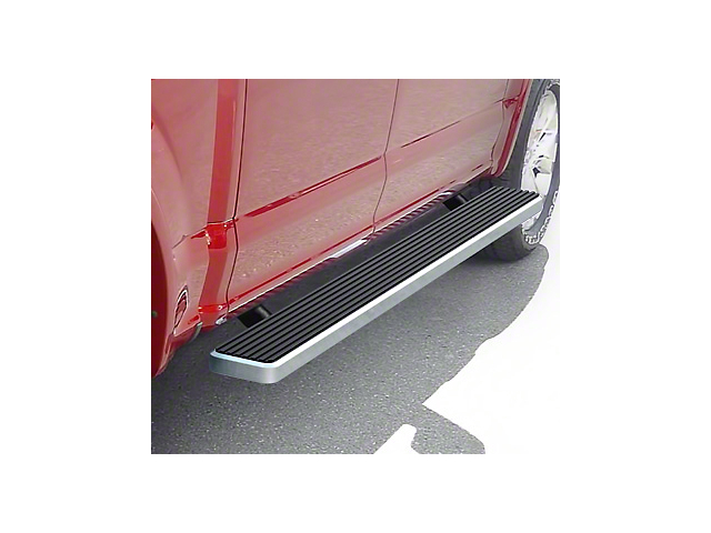 5-Inch iStep Running Boards; Hairline Silver (17-22 F-350 Super Duty SuperCrew)