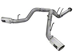 AFE Large Bore-HD 4-Inch DPF-Back Dual Exhaust System with Polished Tips; Side Exit (15-16 6.7L Powerstroke F-250 Super Duty)