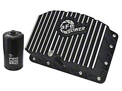 AFE Pro Series Engine Oil Pan with Machined Fins; Black (11-22 6.7L Powerstroke F-250 Super Duty)