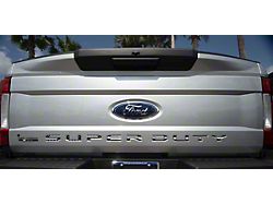 Tailgate Insert Letters; Black and Silver American Flag (17-19 F-250 Super Duty)