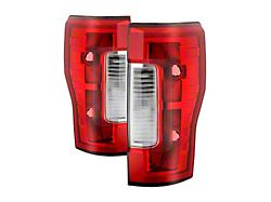 OE Style Tail Lights; Chrome Housing; Red/Clear Lens (17-19 F-250 Super Duty w/o Factory BLIS Tail Lights)