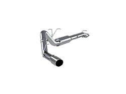 MBRP 4-Inch Installer Series Single Exhaust System with Polished Tip; Side Exit (11-16 6.2L F-250 Super Duty)