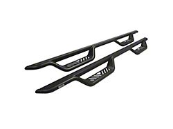 Outlaw Drop Nerf Side Step Bars; Textured Black (11-16 F-250 Super Duty SuperCrew)