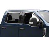 EGR In-Channel Window Visors; Front and Rear; Dark Smoke (17-26 F-250 Super Duty SuperCrew)