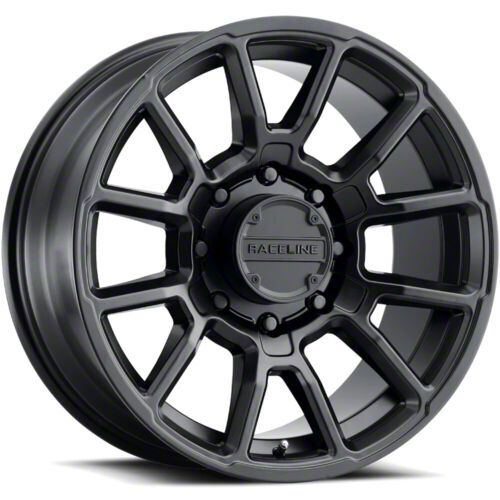 Raceline F-350 Super Duty Gauge Satin Black 8-Lug Wheel; 18x9; 18mm ...