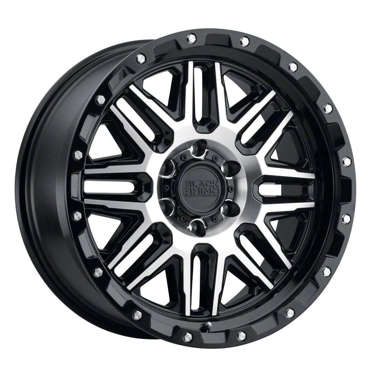Black Rhino F-350 Super Duty Alamo Gloss Black Machined 8-Lug Wheel ...