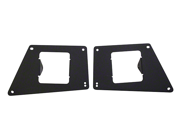 BR Front Bumper Surface Mount Light Plates; Textured Black (14-21 Tundra)