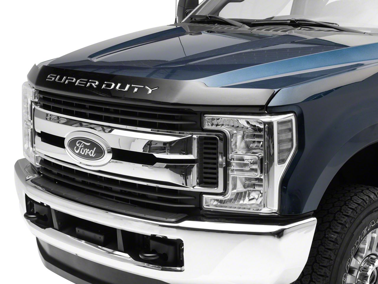 F-250 Super Duty Hood Insert Letters; Liquid Chrome (17-22 F-250 Super ...