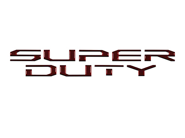 Hood Insert Letters; Ruby Red (17-22 F-350 Super Duty)