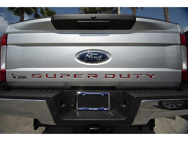 Tailgate Insert Letters; Ruby Red (17-19 F-350 Super Duty)