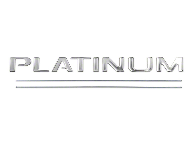 Tailgate Insert Letters; Brushed Silver (17-19 F-350 Super Duty Platinum)