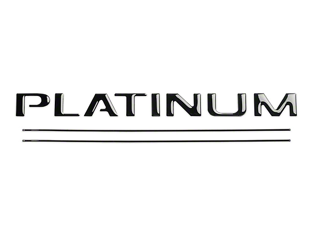 Tailgate Insert Letters; Gloss Black (17-19 F-350 Super Duty Platinum)