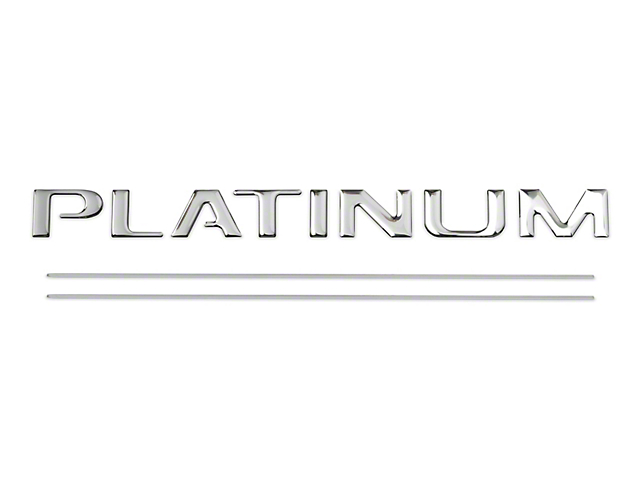 Tailgate Insert Letters; Liquid Chrome (17-19 F-350 Super Duty Platinum)