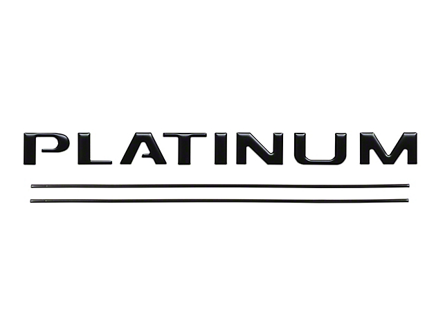Tailgate Insert Letters; Matte Black (17-19 F-350 Super Duty Platinum)