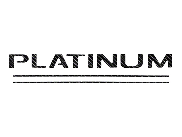 Tailgate Insert Letters; Raw Carbon Fiber (17-19 F-350 Super Duty Platinum)