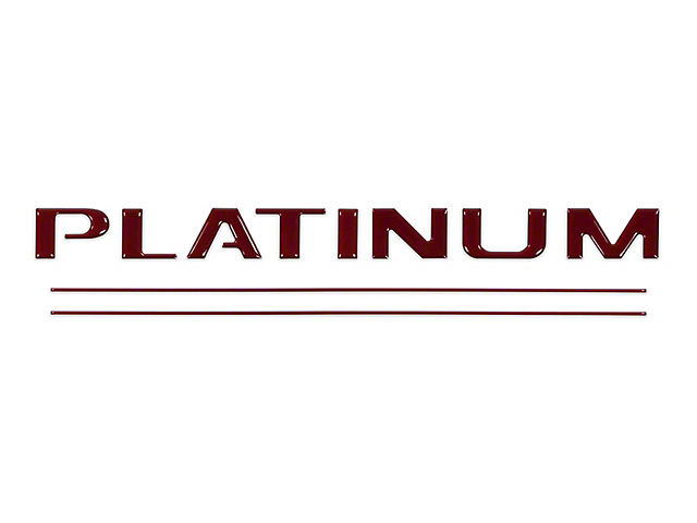 Tailgate Insert Letters; Ruby Red (17-19 F-350 Super Duty Platinum)