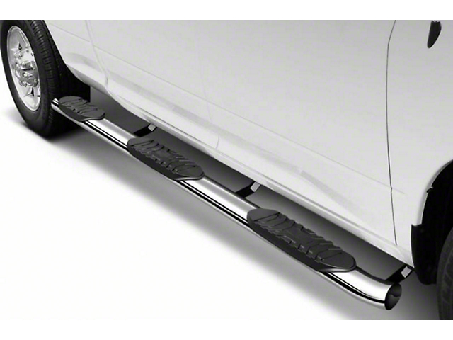5-Inch Extreme Wheel-to-Wheel Side Step Bars; Stainless Steel (17-22 F-350 Super Duty w/ 6-3/4-Foot Bed)