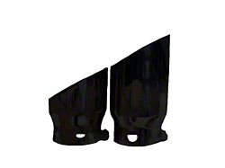 Angled Cut Dual Wall Round Exhaust Tips; 5-Inch; Matte Black (08-26 6.4L/6.7L Powerstroke F-250 Super Duty)