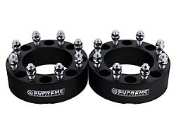 Supreme Suspensions 1.50-Inch Pro Billet Hub Centric Wheel Spacers; Black; Set of Two (11-22 F-250 Super Duty)