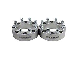 Supreme Suspensions 2-Inch Pro Billet Hub Centric Wheel Spacers; Silver; Set of Two (11-22 F-250 Super Duty)