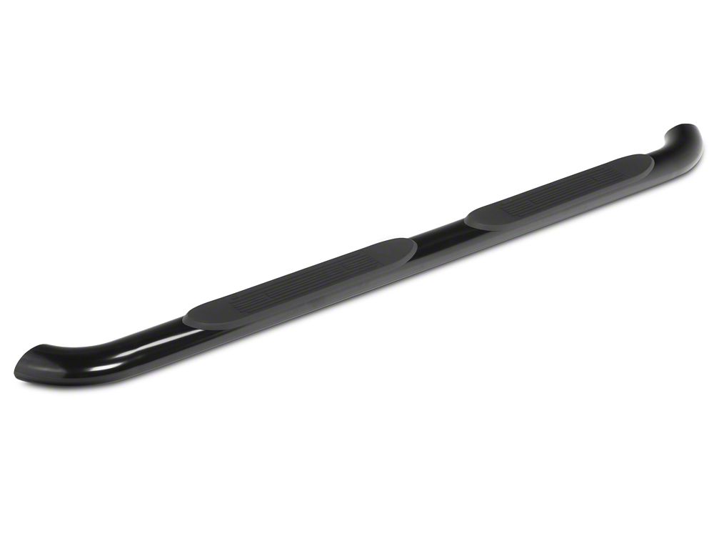 RedRock 4-Inch Oval Bent End Side Step Bars; Black (17-24 F-250 Super ...