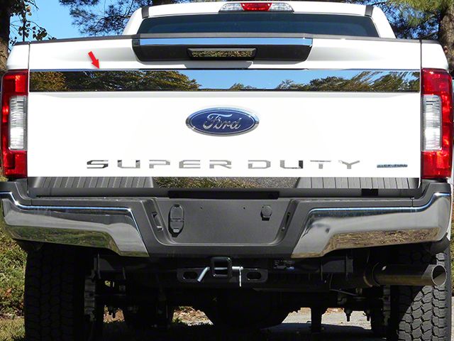 F-250 Super Duty Tailgate Accent Trim; Stainless Steel (17-19 F-250 ...