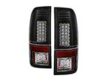 LED Tail Lights; Black Housing; Clear Lens (11-16 F-350 Super Duty)