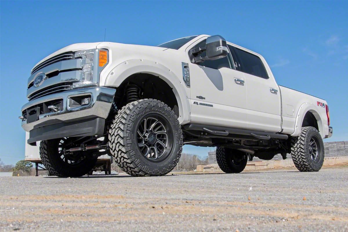 Rough Country F-250 Super Duty Pocket Fender Flares; Oxford White F ...