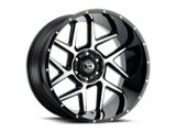 Vision Wheel Warrior Gloss Black Machined 8-Lug Wheel; 18x8.5; 18mm Offset (99-07 F-250 Super Duty)
