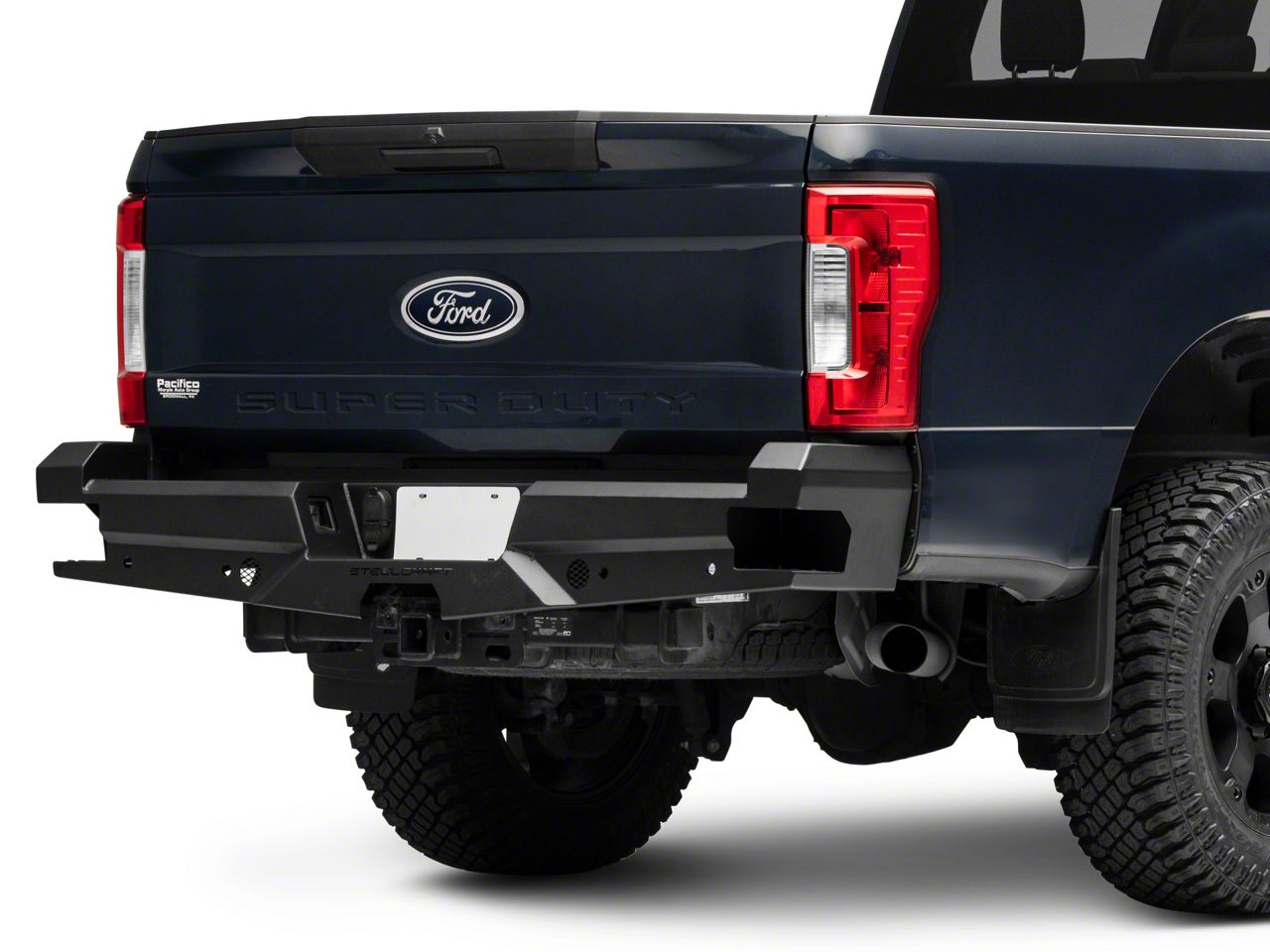 F-250 Super Duty Elevation Rear Bumper; Fine Textured Black (17-22 F ...