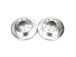 PowerStop Evolution Cross-Drilled and Slotted 8-Lug Rotors; Front Pair (11-12 4WD F-250/F-350 Super Duty)