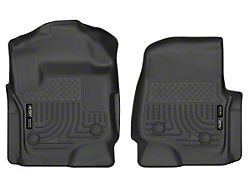 Husky Liners WeatherBeater Front Floor Liners; Black (17-26 F-250 Super Duty SuperCab, SuperCrew w/ Vinyl Floors)