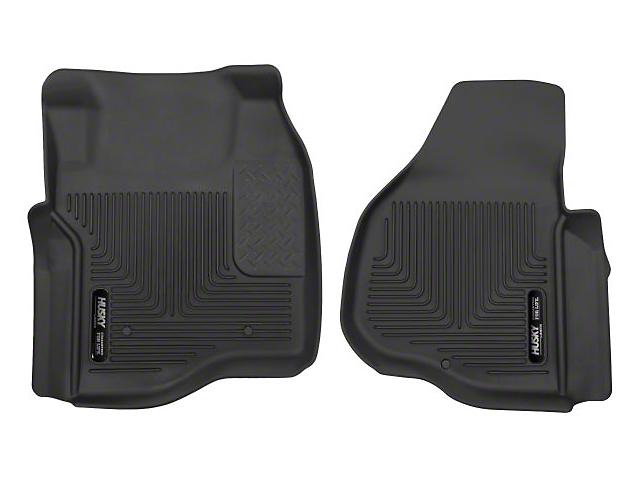 Husky Liners X-Act Contour Front Floor Liners; Black (11-12 F-350 Super Duty SuperCab, SuperCrew w/o Floor Shifter)