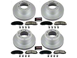 PowerStop Z17 Evolution Plus 8-Lug Brake Rotor and Pad Kit; Front and Rear (13-22 4WD F-250 Super Duty)