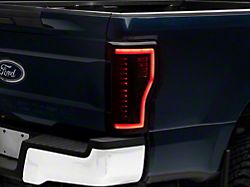 LED Tail Lights; Black Housing; Smoked Lens (17-19 F-250 Super Duty w/ Factory Halogen Non-BLIS Tail Lights)