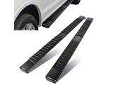 6-Inch Wide Flat Running Boards; Black (17-26 F-350 Super Duty SuperCrew)