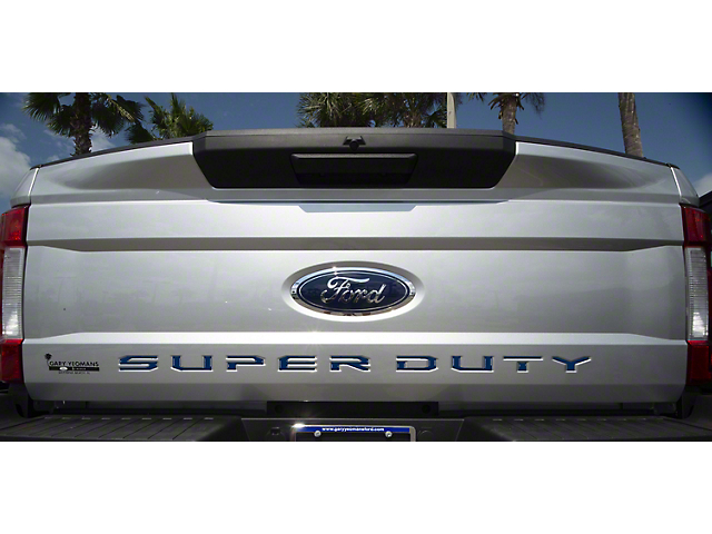 Tailgate Insert Letters; Ford Emblem Blue (17-19 F-350 Super Duty)