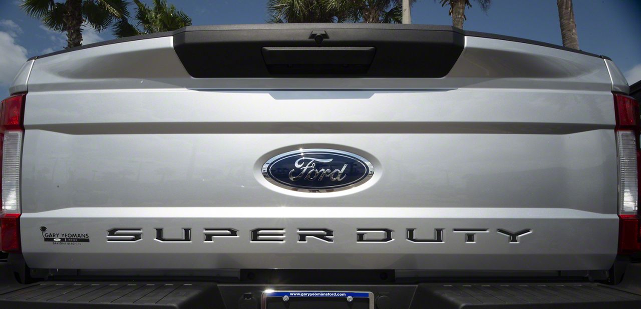 Matte Black Tailgate Insert Letters For 2023-2025 Ford F-250 / F-350 Super Duty – Self-Adhesive ABS Plastic
