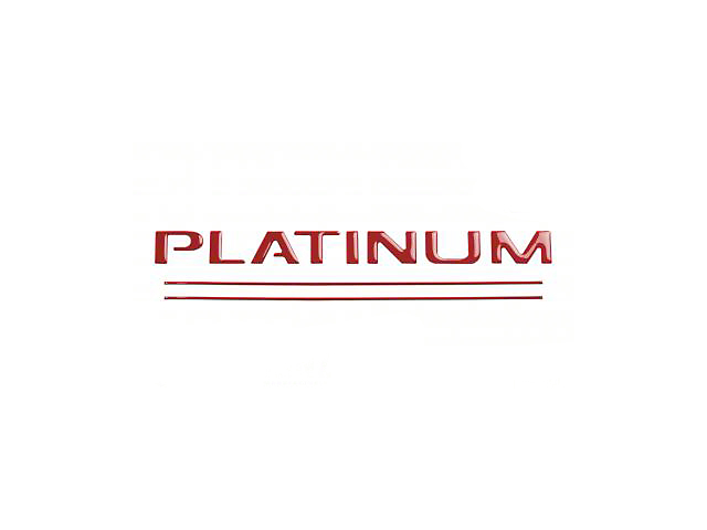 Tailgate Insert Letters; Gloss Red (17-19 F-350 Super Duty Platinum)