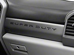 Glove Box Letter Inserts; Gloss Black (17-22 F-250 Super Duty)