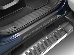 Front Door Sill Protection with Super Duty Logo; TUF-LINER Black; Black and Gray (17-26 F-250 Super Duty)