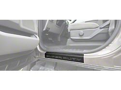 Front Door Sill Protection with Super Duty Logo; TUF-LINER Black; Black and Gray (17-22 F-250/F-350 Super Duty)