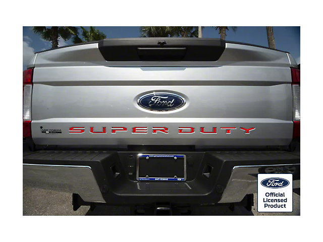 Tailgate Insert Letters; Red (17-19 F-350 Super Duty)