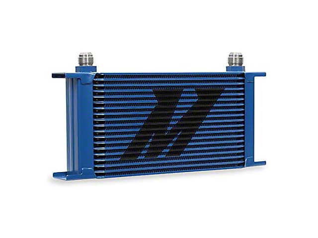 Mishimoto Universal 19-Row Oil Cooler; Blue (Universal; Some Adaptation May Be Required)