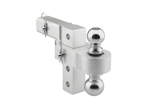 Smittybilt 6-Inch Ball Mount Drop; Aluminum; Adjustable (Universal; Some Adaptation May Be Required)